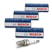 4x BOSCH 0242229654 Z&uuml;ndkerze FLR8LDCU+ NICKEL f&uuml;r AUDI BMW FIAT OPEL SKODA VW