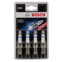 4x BOSCH FR78X Z&uuml;ndkerzen SUPER 4 f&uuml;r AUDI BMW SKODA SEAT VW OPEL MERCEDES FORD