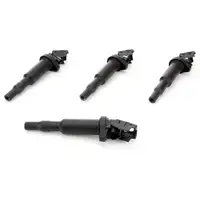 4x BOSCH Z&uuml;ndspule inkl. Z&uuml;ndkerzenstecker BMW E81/87 E46 E90 E60/61 F10 X3 X5