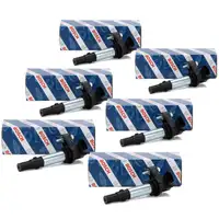6x BOSCH Z&uuml;ndspule 4-polig OPEL Vectra C Signum 2.8 V6 Turbo OPC / SAAB 9-3 2.8