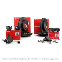 Brembo MAX LINE Bremsscheiben + Bel&auml;ge + Wako AUDI A3 SEAT SKODA VW GOLF 4 vorne hinten
