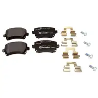 BREMBO Bremsscheiben &Oslash; 282mm + Bel&auml;ge AUDI A3 SEAT Leon SKODA Octavia VW Golf 5 6 hinten