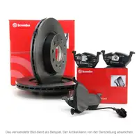 BREMBO Bremsscheiben + Bel&auml;ge + Wako AUDI A1 A3 TT SEAT SKODA VW GOLF 5 6 vorne