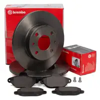 BREMBO Bremsscheiben + Bel&auml;ge FIAT PANDA PUNTO SEICENTO LANCIA Y (840_) vorne