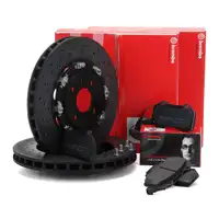 BREMBO TWO PIECE DISC Bremsscheiben + Bel&auml;ge + Wako ABARTH 500 / C 595 695 vorne