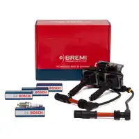 BREMI Z&uuml;ndspule + 4x BOSCH Z&uuml;ndkerze AUDI A4 B5 A6 C4 C5 VW Passat 3B 1.8