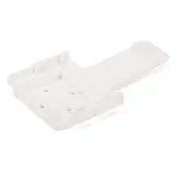 2x B&Uuml;NTE Unterlegkeil Hemmschuh Bremskeil + Halter f&uuml;r Anh&auml;nger Wohnwagen WEISS