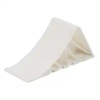 2x B&Uuml;NTE Unterlegkeil Hemmschuh Bremskeil + Halter f&uuml;r Anh&auml;nger Wohnwagen WEISS