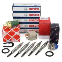 5x BOSCH Gl&uuml;hkerze + Vorgl&uuml;hrelais 103 + G62 Temperaturgeber f&uuml;r VW T5 2.5 TDI