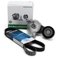 CONTI 6PK1050 Keilrippenriemen + INA Spanner f&uuml;r AUDI SEAT SKODA VW 1.9/2.0 TDI