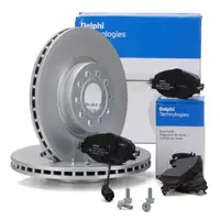 DELPHI Bremsscheiben + Bel&auml;ge + Wako VW ARTEON CADDY IV GOLF 7 PASSAT 3G vorne