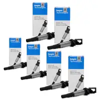 6x DELPHI Z&uuml;ndspule GN10572-12B1 BMW 1er F20 F21 114-118i / 3er F30 F31 316/320i