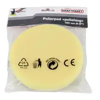 Dino KRAFTPAKET 640206 Polierpad Schwamm MEDIUM 180x30mm GELB Poliermaschine