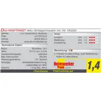 Dino KRAFTPAKET 130200 Akkuschrauber Akku-Schlagschrauber 18V 260Nm