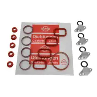 4x Drallklappen Ansaugbr&uuml;cken ALU + ELRING Dichtungssatz + St&uuml;tzring Set BMW M47