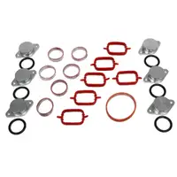 6x Drallklappen Ansaugbr&uuml;cken O-Ring ALU &Oslash; 32 mm Dichtungen f&uuml;r BMW DIESEL M57
