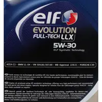 5L elf Evolution Full-Tech LLX 5W-30 Motor&ouml;l 504.00/507.00 MB 229.51 - 5 Liter