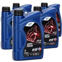 ELF Motor&ouml;l &Ouml;L 4T 4-TAKT MOTO 4 TECH 10W-50 10W50 JASO MA2 - 5L 5 Liter