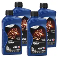 ELF Motor&ouml;l &Ouml;L 4T 4-TAKT MOTO 4 ROAD 10W-40 10W40 JASO MA2 API SL - 4L 4 Liter