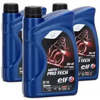ELF Motor&ouml;l &Ouml;L 4T 4-TAKT MOTO 4 PRO TECH 5W-40 5W40 JASO MA2 API SL - 3L 3 Liter