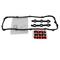 ELRING Ventildeckeldichtung Satz + 15x FEBI Gummidichtung f&uuml;r BMW M54 ab 10.2002