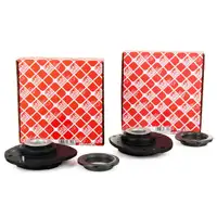 2x FEBI 18755 + 18756 Federbeinlager Domlager + Kugellager f&uuml;r PEUGEOT 206 vorne