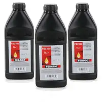 3x 1L 1 Liter FERODO FBC100 Bremsfl&uuml;ssigkeit Kupplungsfl&uuml;ssigkeit DOT 3