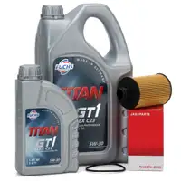 FUCHS MOTOR&Ouml;L 5W30 6 Liter + HERTH+BUSS &Ouml;lfilter CHEVROLET CAPTIVA CRUZE ORLANDO