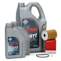 FUCHS MOTOR&Ouml;L 5W30 7 Liter + HERTH+BUSS &Ouml;lfilter CHEVROLET OPEL ANTARA 2.0 CDTI