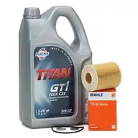 FUCHS Motor&ouml;l 5W30 5L dexos2 + KNECHT &Ouml;lfilter OX163/4D ASTRA 1.7 CDTi 80/101 PS
