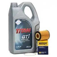 FUCHS Motor&ouml;l 5W30 5L dexos2 + HENGST &Ouml;lfilter E600HD38 f&uuml;r ASTRA G/H CORSA C/D