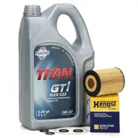 FUCHS Motor&ouml;l 5W30 5L dexos2 + HENGST &Ouml;lfilter f&uuml;r OPEL 1.7 CDTi 110/125/131 PS