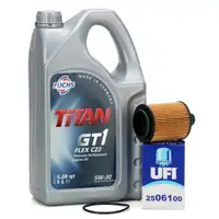 FUCHS Motor&ouml;l 5W30 5L dexos2 + UFI &Ouml;lfilter f&uuml;r ASTRA J CORSA D 1.3 CDTi 75/95PS