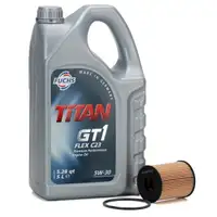 FUCHS Motor&ouml;l TITAN GT1 Flex 23 5W30 5 Liter + &Ouml;lfilter 650190 / 95516104