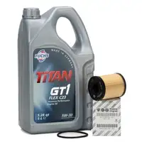 FUCHS Motor&ouml;l TITAN GT1 Flex 23 5W30 5L 5 Liter + ORIGINAL &Ouml;lfilter 73500049