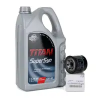 FUCHS MOTOR&Ouml;L TITAN SuperSyn 5W40 5 Liter 5L + ORIGINAL &Ouml;lfilter 15208-AA100