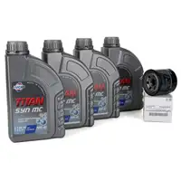FUCHS MOTOR&Ouml;L TITAN SYN MC 10W40 4L 4 Liter + ORIGINAL &Ouml;lfilter 15208-AA100