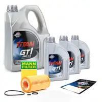 FUCHS Motor&ouml;l 5W30 7L + MANN &Ouml;lfilter f&uuml;r MERCEDES W203 W210 W211 200/220/270CDI