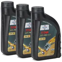 FUCHS MOTOR&Ouml;L TITAN GT1 Pro C-3 5W30 5W-30 VW 504.00 507.00 MB 229.51 3L 3 Liter