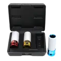 KS TOOLS Ratschen-Drehmomentschl&uuml;ssel 40-200 Nm + Steckschl&uuml;ssel N&uuml;sse 3er Set
