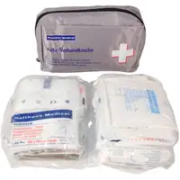 2x HOLTHAUS Verbandstasche Verbandtasche KOMPAKT SILBER Erste Hilfe MHD 02.2024