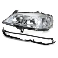 2x HELLA Scheinwerfer + Stellmotor HALOGEN f&uuml;r OPEL ASTRA G links + rechts