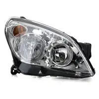 2x HELLA Scheinwerfer + Stellmotor HALOGEN f&uuml;r OPEL ASTRA H links + rechts