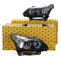 2x HELLA Hauptscheinwerfer + Stellmotor BI-XENON f&uuml;r BMW 5er E60 + 5er E61