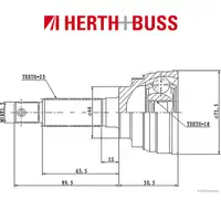 HERTH+BUSS JAKOPARTS Gelenksatz Antriebswelle SUZUKI ALTO MARUTI vorne RADSEITIG