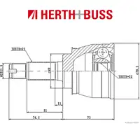 HERTH+BUSS JAKOPARTS Gelenksatz Antriebswelle SUZUKI SWIFT II vorne RADSEITIG