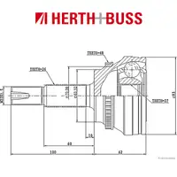 HERTH+BUSS JAKOPARTS Achsmanschette Satz f&uuml;r TOYOTA CAMRY PREVIA RAV 4 II vorne
