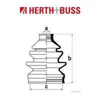 HERTH+BUSS JAKOPARTS Achsmanschetten Satz HYUNDAI GETZ (TB) 1.3 vorne RADSEITIG