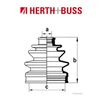 HERTH+BUSS JAKOPARTS Achsmanschetten Satz HYUNDAI ATOS SUZUKI vorne RADSEITIG