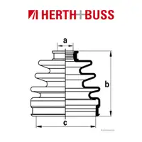 HERTH+BUSS JAKOPARTS Achsmanschetten Satz HONDA CRX II HYUNDAI vorne RADSEITIG